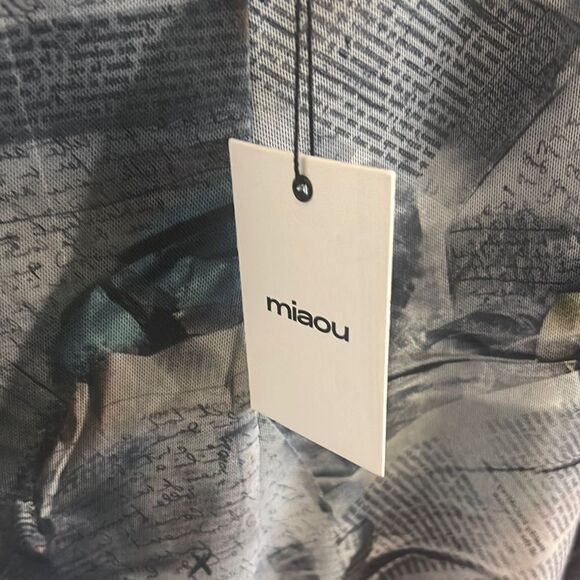 Miaou Anya Newsprint Mini Dress‎ - Picture 8 of 9